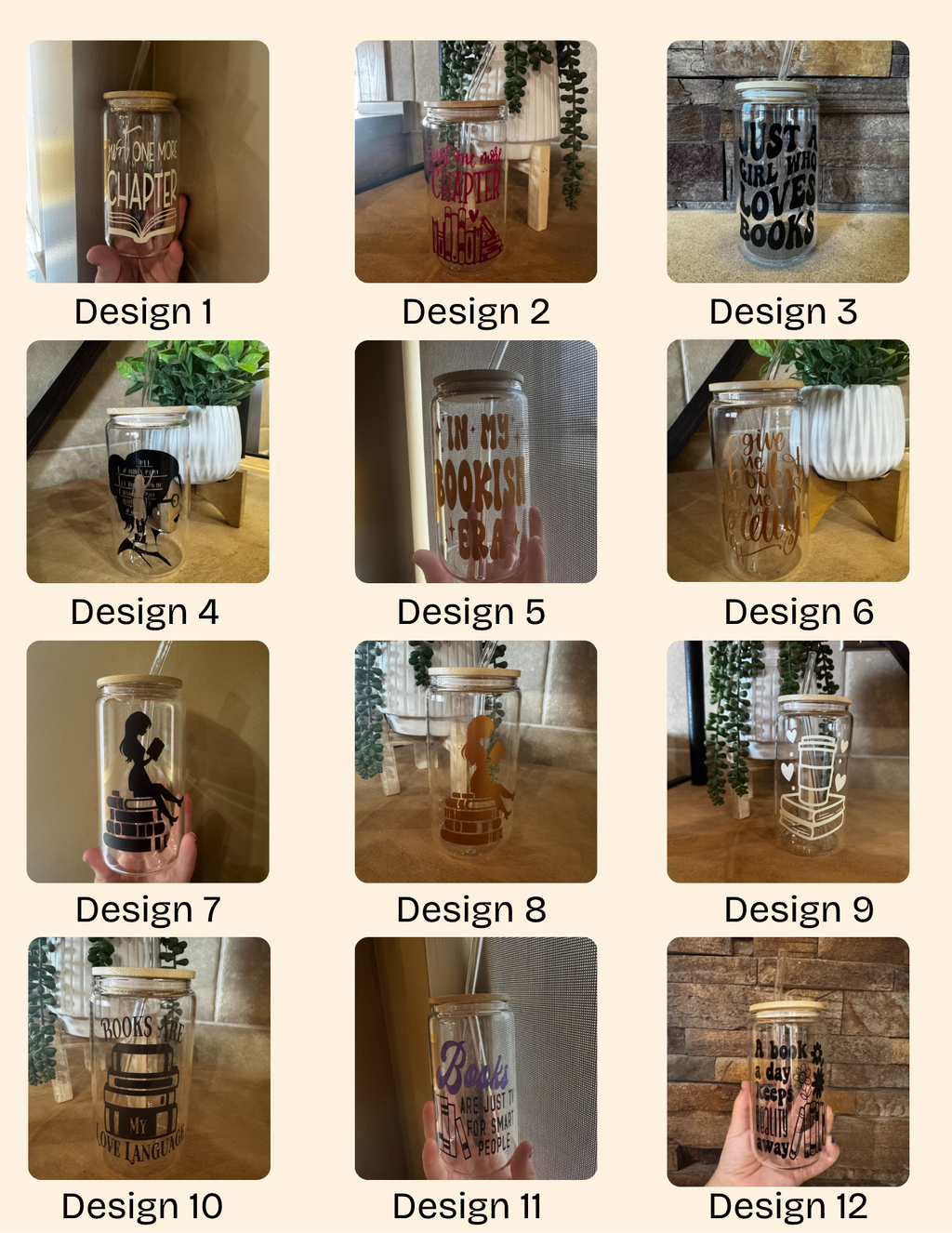 Bookish Inspired Glass- Gift for book lovers