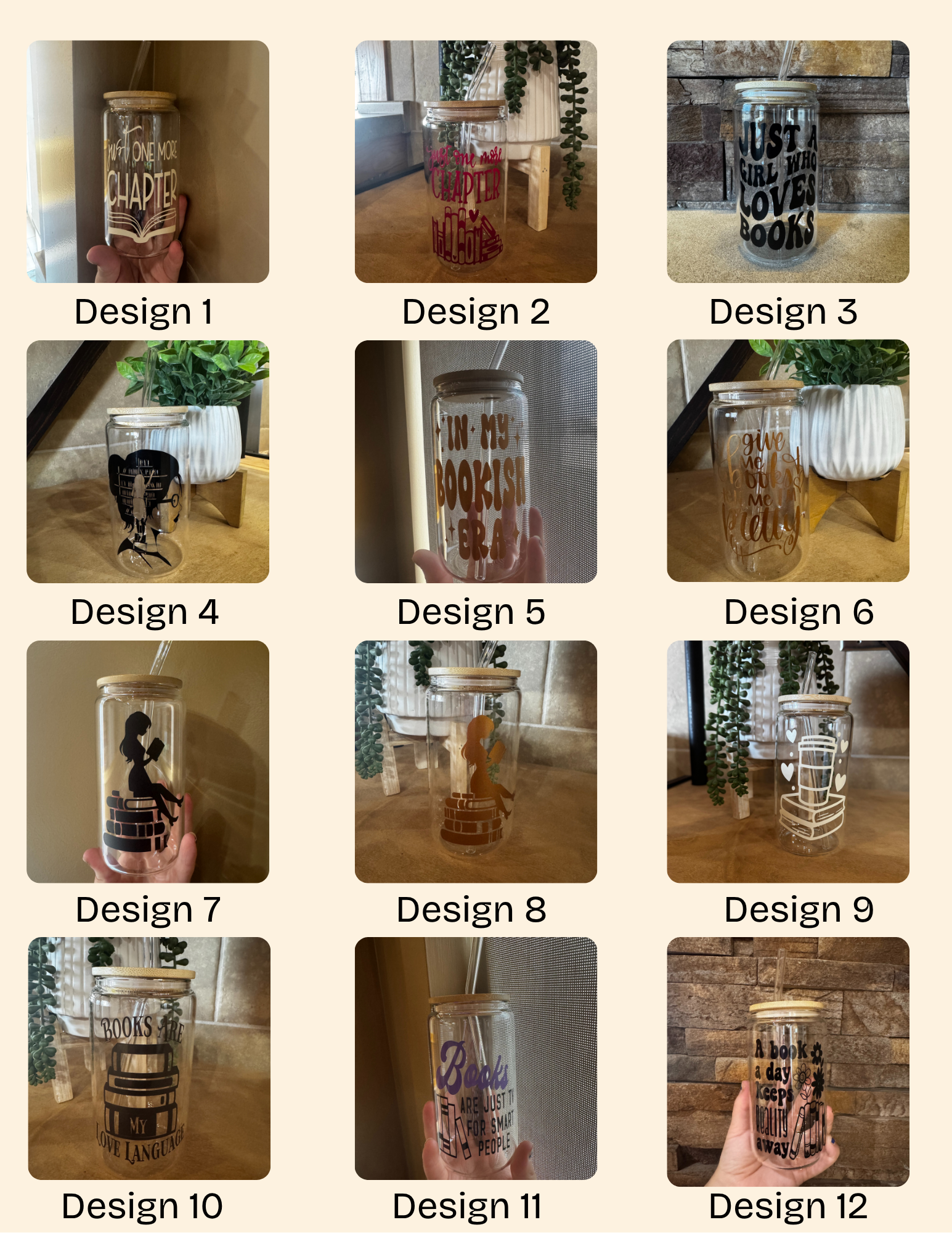 Bookish Inspired Glass- Gift for book lovers